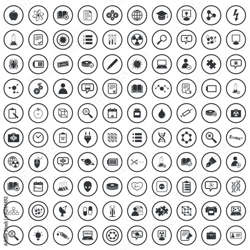 Science sign icons set