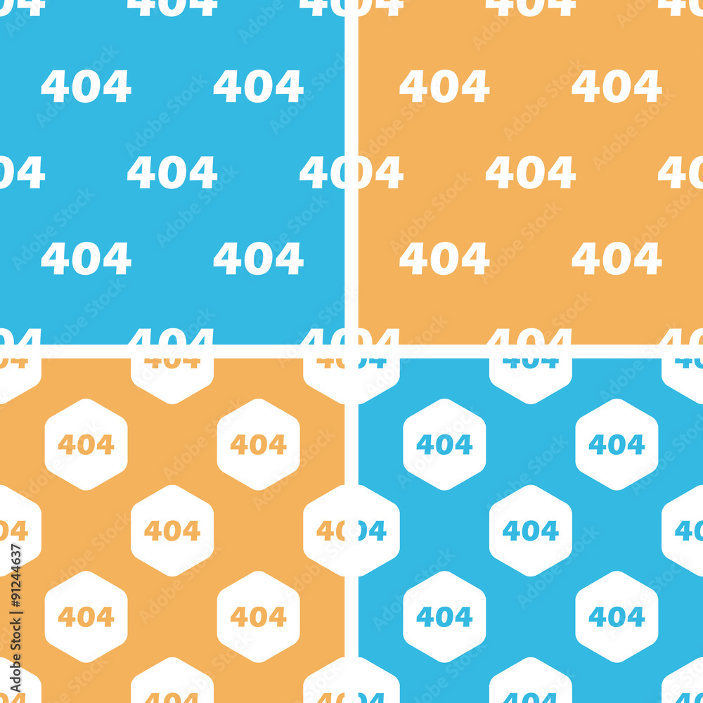 404 pattern set, colored 404 pattern set, colored