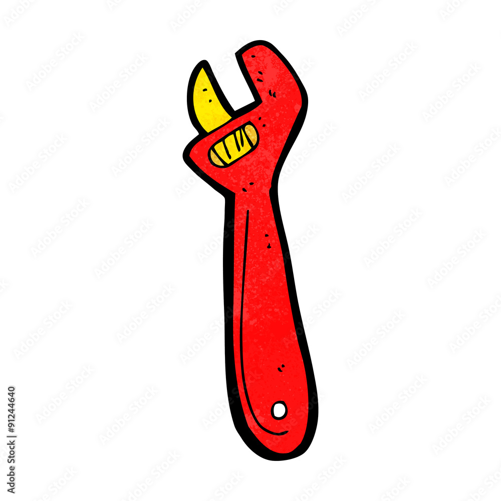 cartoon adjustable spanner cartoon adjustable spanner