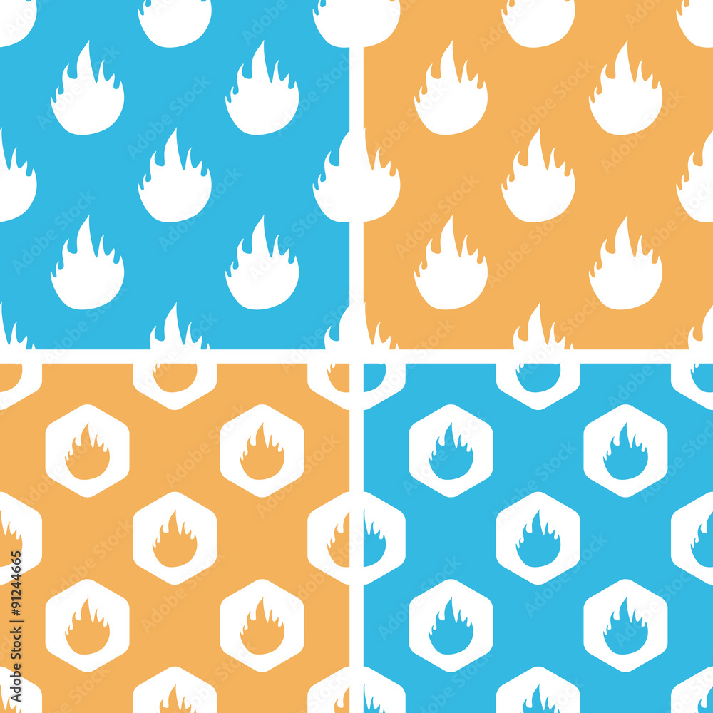 Flame pattern set, colored