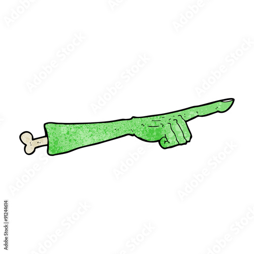 cartoon pointing zombie arm