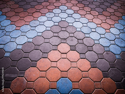 Εκτύπωση καμβά Concrete block floor