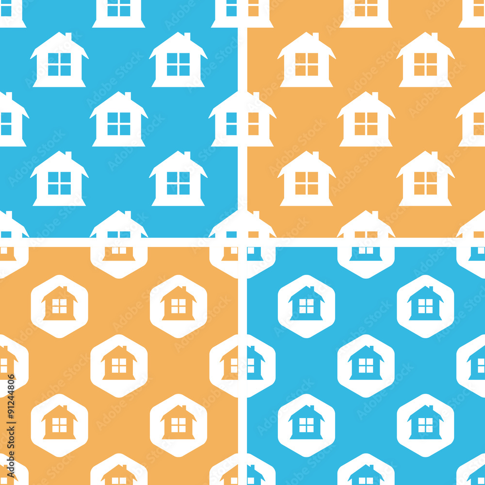 House pattern set, colored