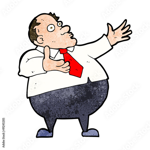 cartoon exasperated middle aged man