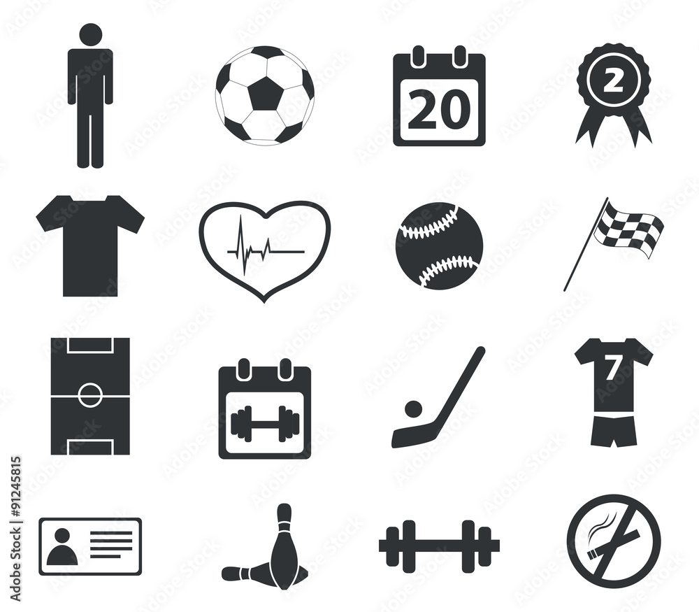 Fototapeta premium Sport icon set 2, simple