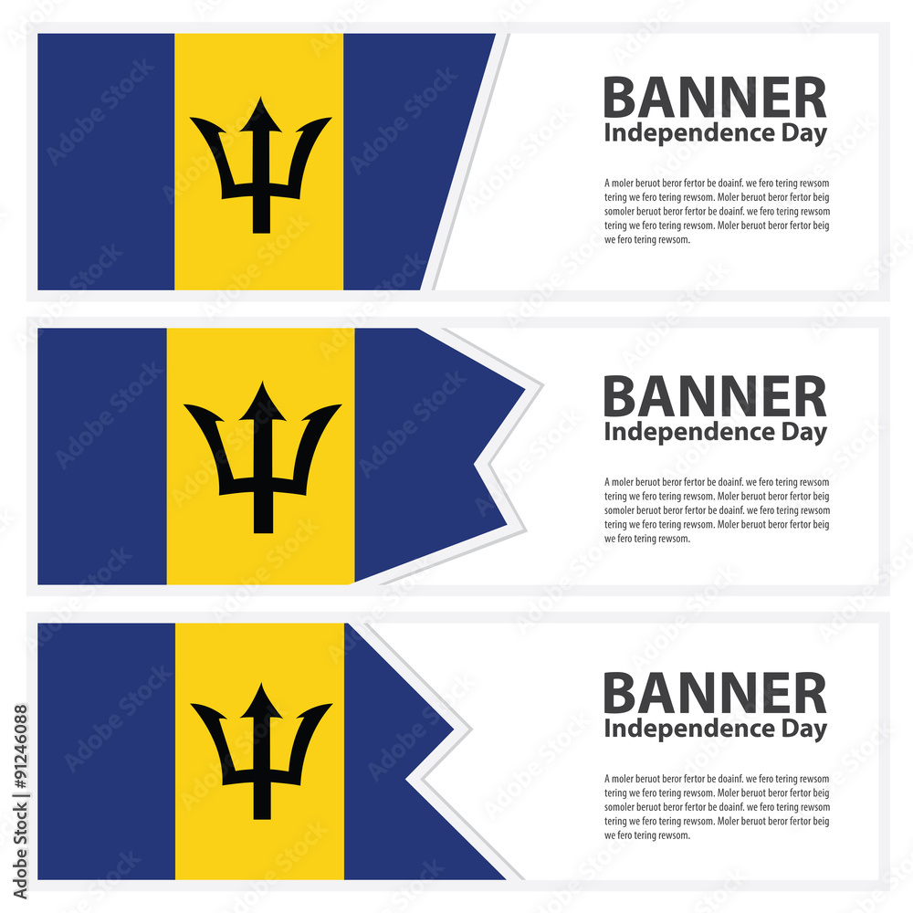 barbados Flag banners collection independence day barbados Flag banners collection independence day