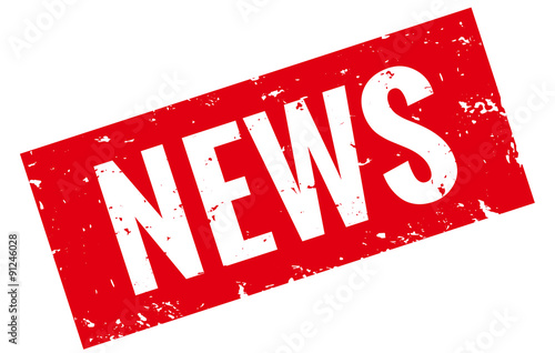 Stempel Grunge news rot button 