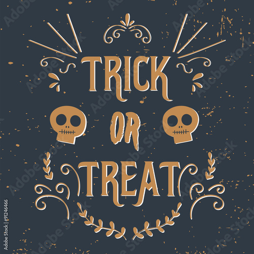 Happy Halloween Poster. Vector illustration.