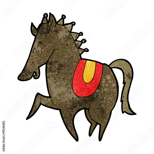 cartoon prancing horse