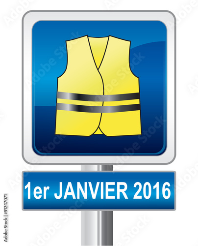 gilet jaune obligatoire (panneau de signalisation)