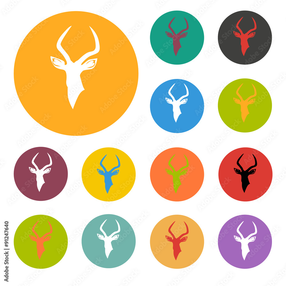 Deer head icon Deer head icon