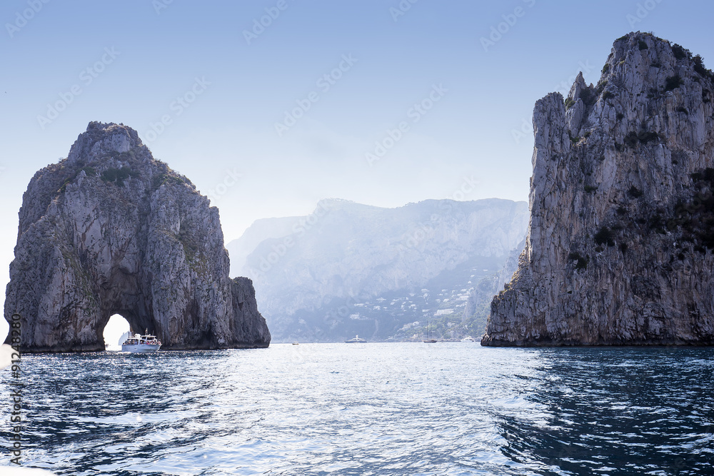 Faraglioni island and cliffs, Capri, Italy