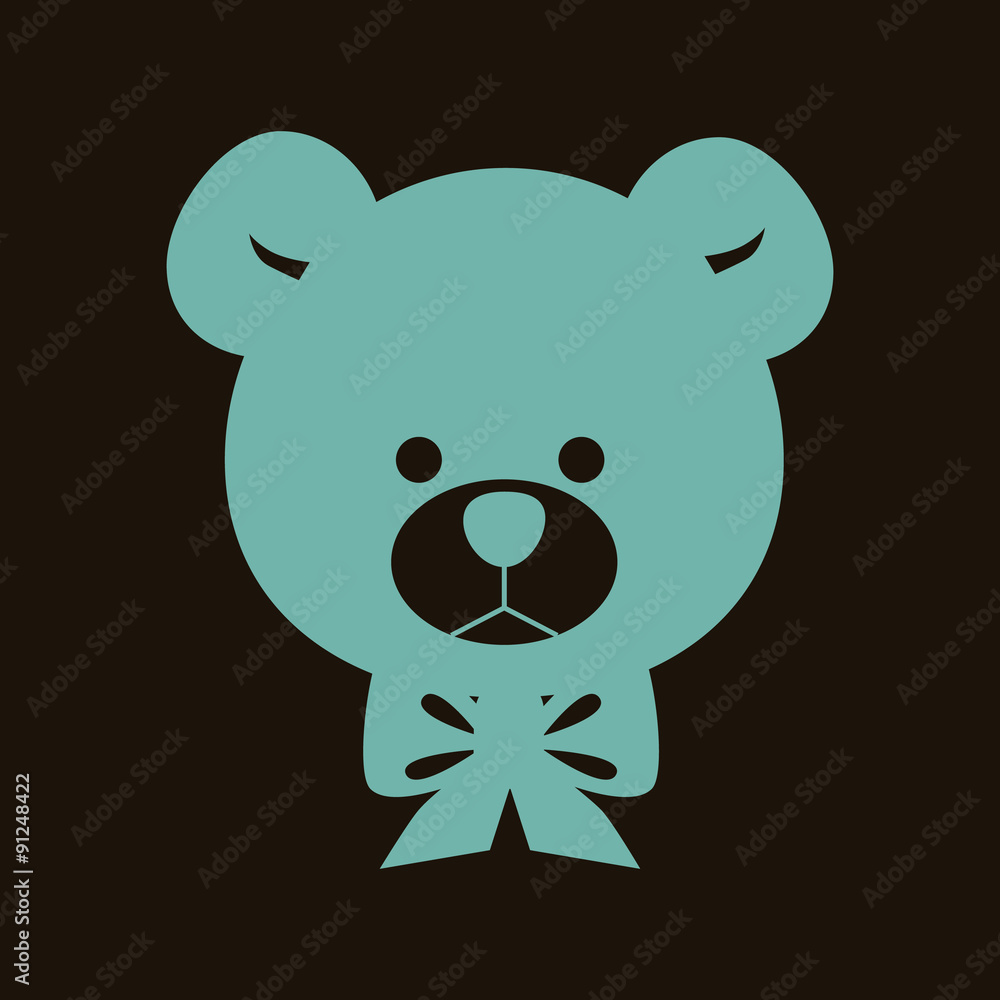 Fototapeta premium Toy bear icon