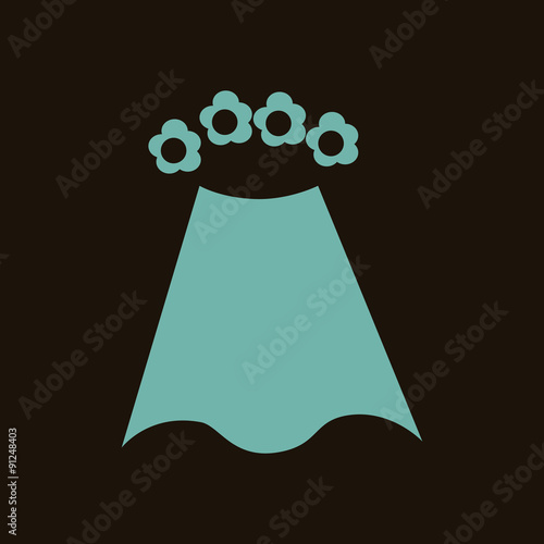 Wedding veil icon
