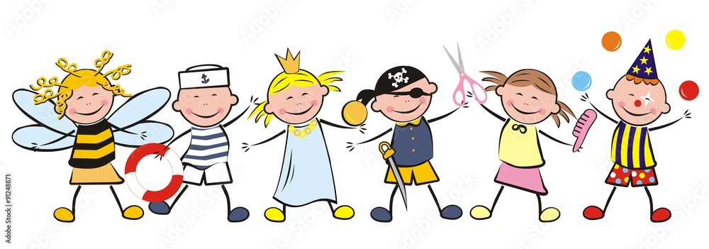 kids and carnival, vector illustration kids and carnival, vector illustration