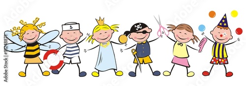 kids and carnival, vector illustration