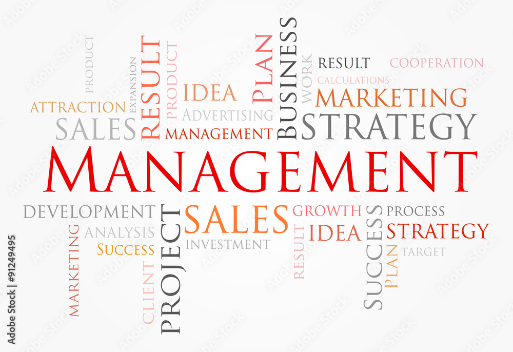 Management words concept, Business and Marketing concept