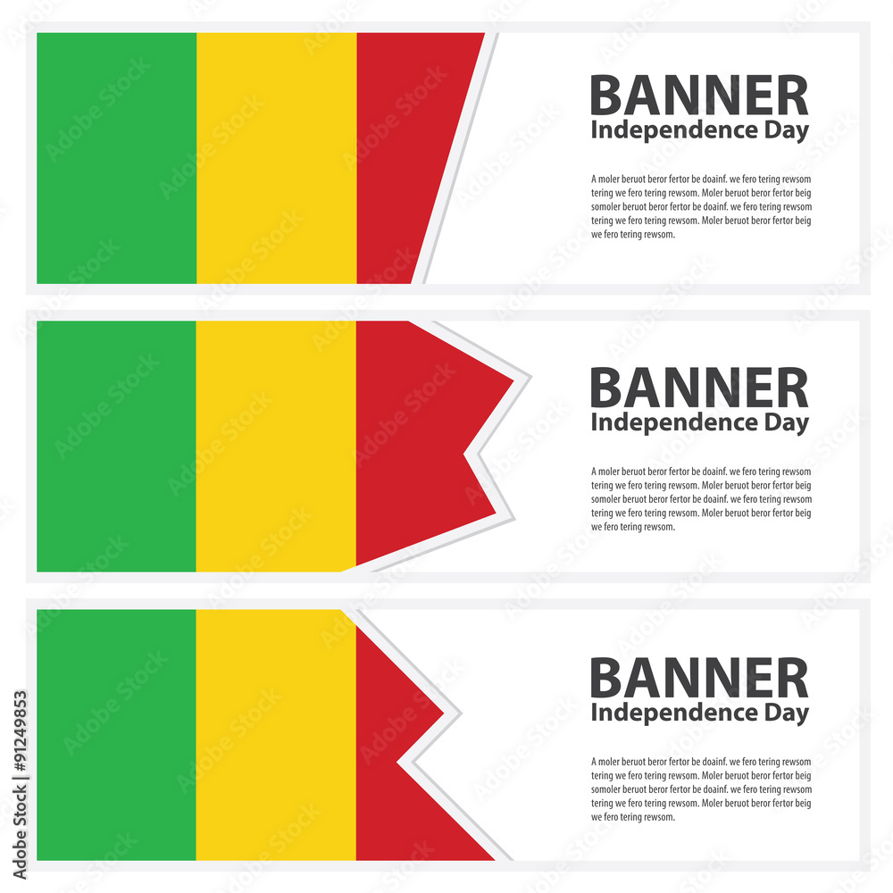 mali Flag banners collection independence day mali Flag banners collection independence day