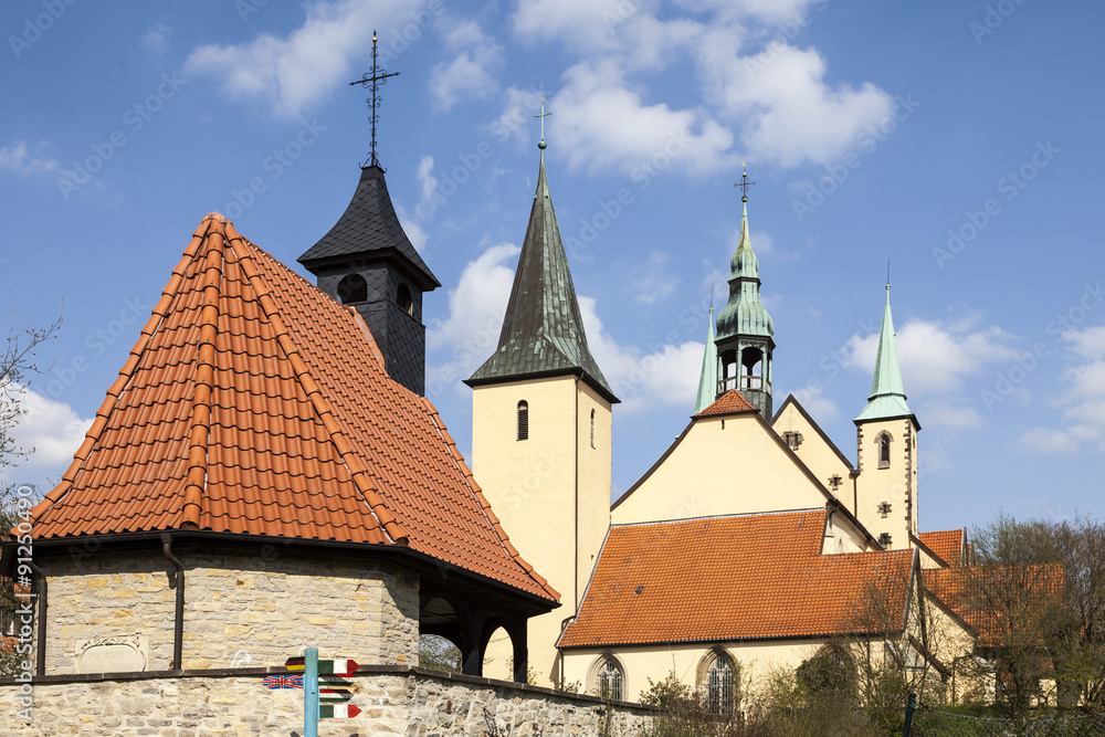 Wallfahrtskirche in Rulle, Osnabrücker Land, Niedersachsen, Ulrichskirche von 1180 Wallfahrtskirche in Rulle, Osnabrücker Land, Niedersachsen, Ulrichskirche von 1180