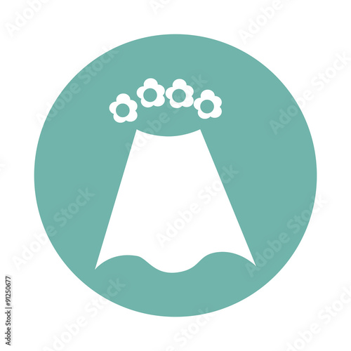 Wedding veil icon