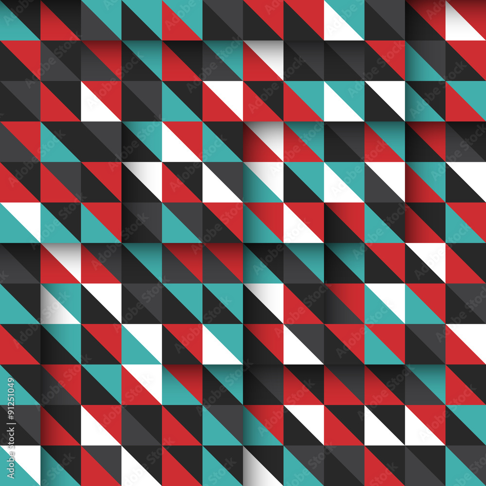 Modern seamless pattern with colorful triangles Modern seamless pattern with colorful triangles