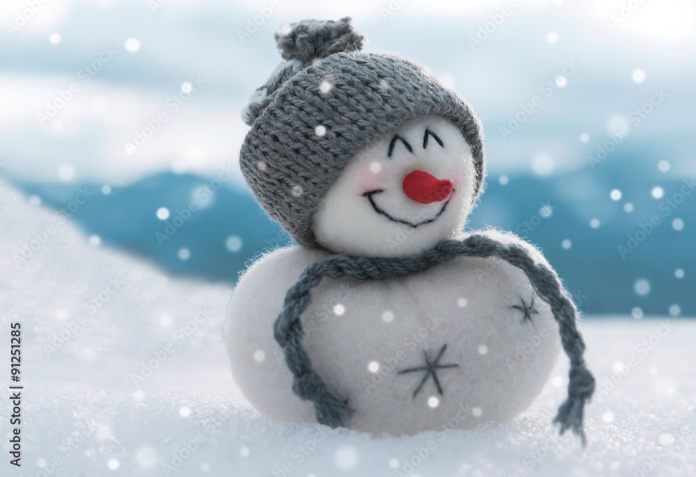Plakat happy snowman