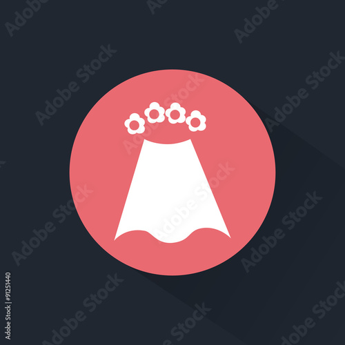 Wedding veil icon