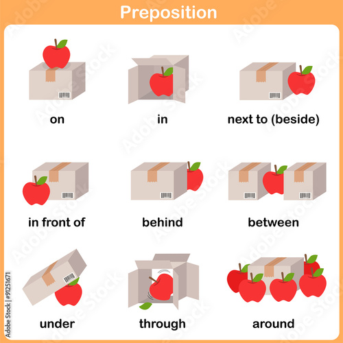 Preposition of motion for preschool - Worksheet for education
