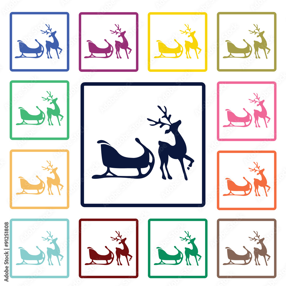 Christmas reindeer icon