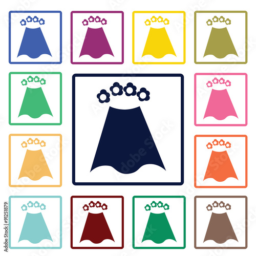 Wedding veil icon