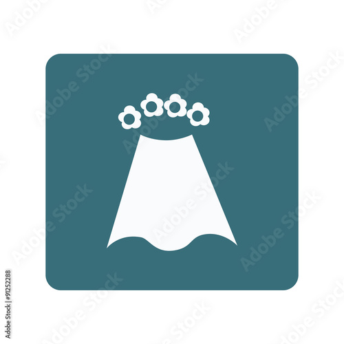 Wedding veil icon