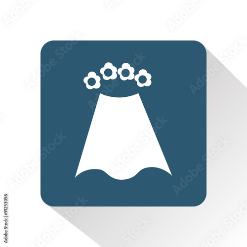 Wedding veil icon