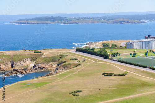 view of the urban landscape, La Coruna, Galicia, Spain