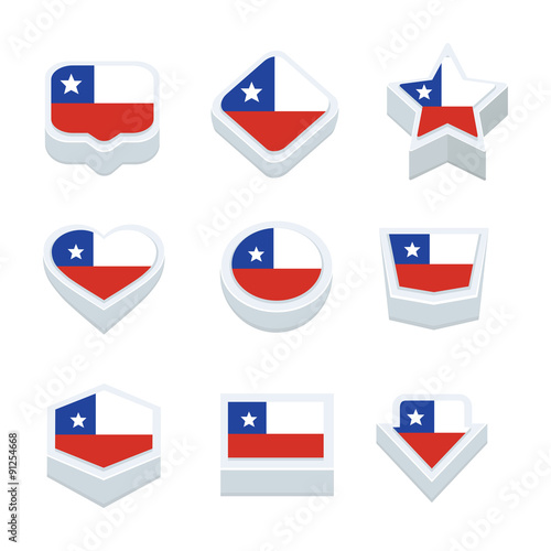 Free Download chile flags icons and button set nine styles - GFXLoad