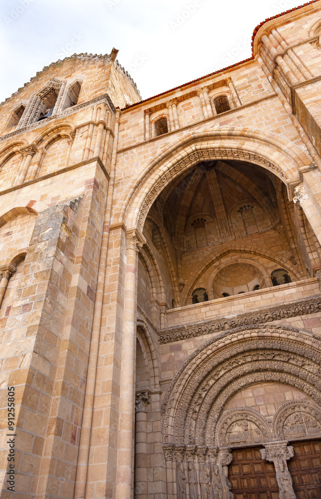 Avila Cathedral Door Tower Castile Spain