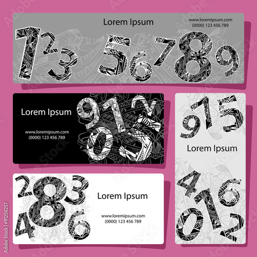 Corporate Identity Theme, Set of abstract creative corporate business cards design
