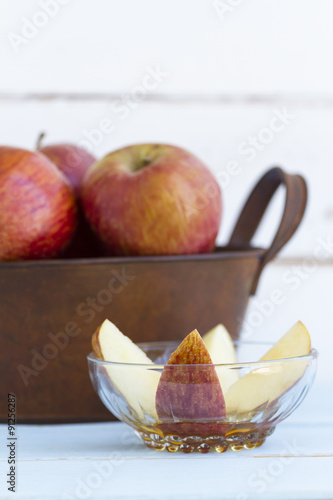 Apples and Honey. A traditional Jewish new year snack 