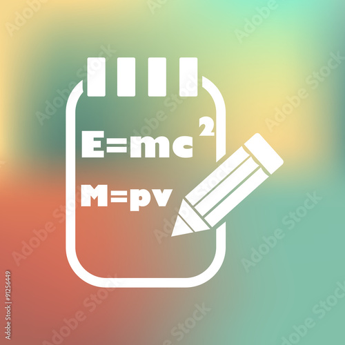 Notebook with formula icon