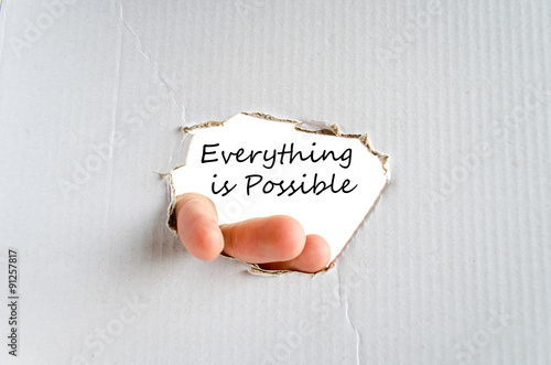 Принти на полотні Everything is possible text concept