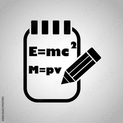 Notebook with formula icon