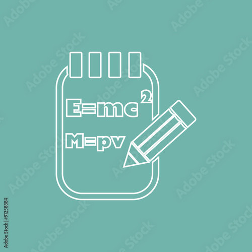 Notebook with formula icon