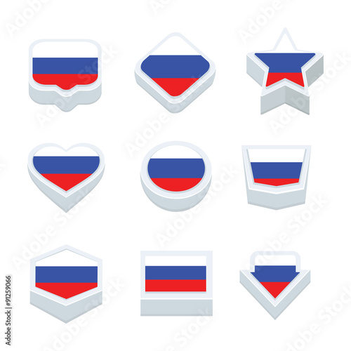 russia flags icons and button set nine styles Free Download russia flags icons and button set nine styles - GFXLoad