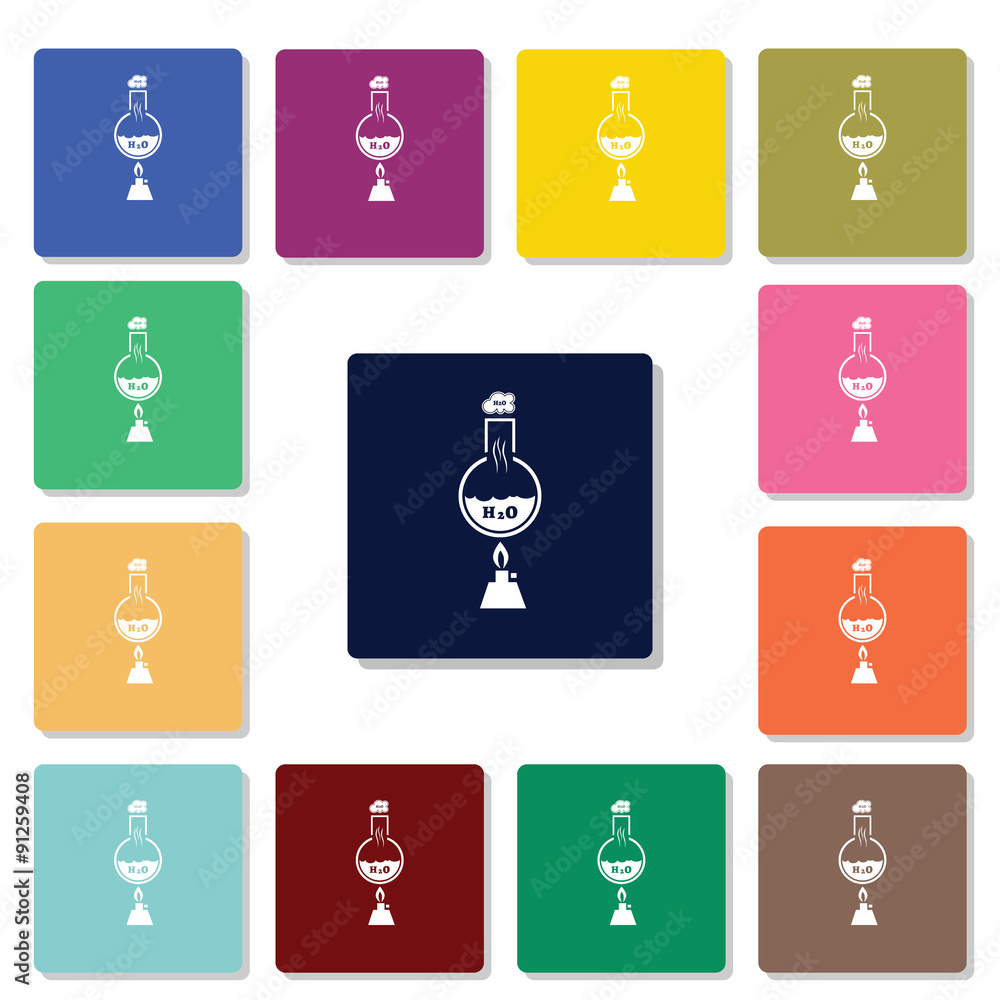 Chemistry container icon Chemistry container icon