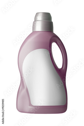 Waschmittel Weichspüler Flasche isoliert auf weißem Hintergrund