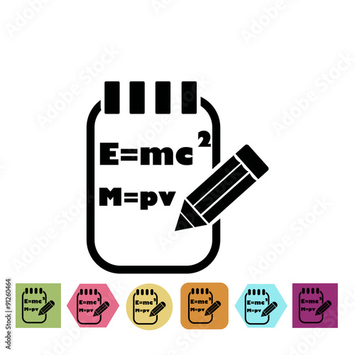 Notebook with formula icon