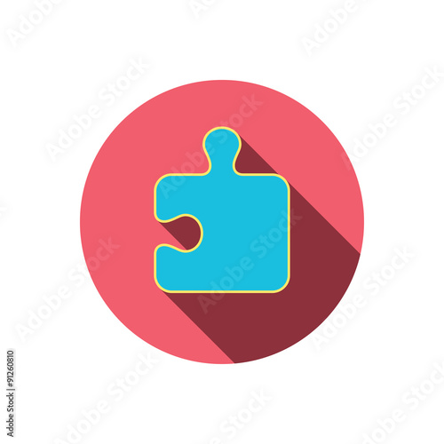 Puzzle icon. Jigsaw logical game sign.