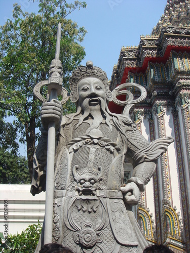 Statue Guarding Wat Pho Temple, Bangkok, Thailand