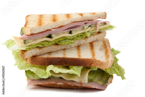 sandwich on a white background