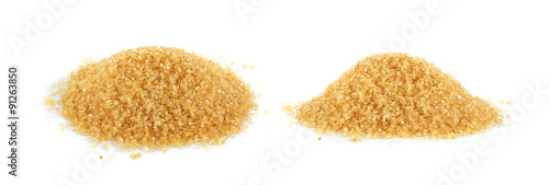 Brown sugar isolated on the white background