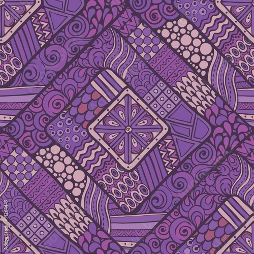 Purple Geometric Tribal Pattern
